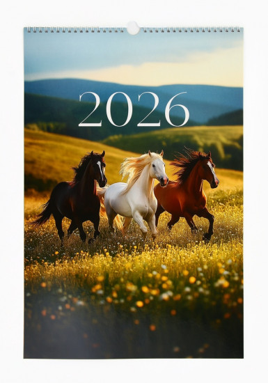 Календарь на 2026 год «Тройка лошадей»