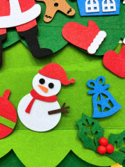 Новогодняя елка из фетра на стену - Фото 1