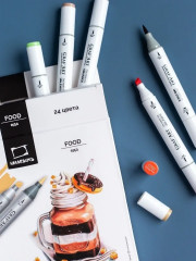 Набор спиртовых маркеров «Еда» - Фото 7