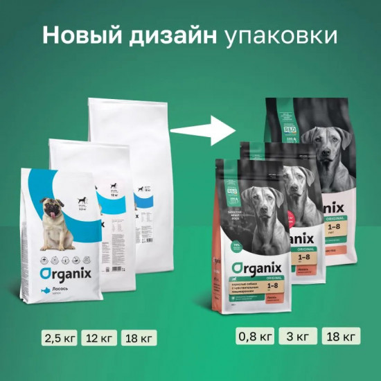 Сухой корм для собак с лососем, фруктами и овощами