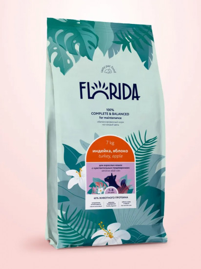 Корм сухой для кошек с чувствительным пищеварением «Индейка и яблоко»