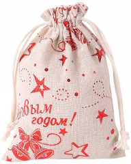 Подарочный мешок с рождественским рисунком - Фото 1