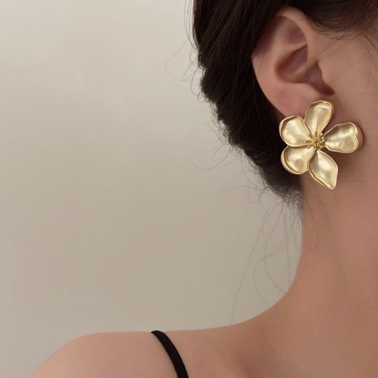 Серьги женские «Крупные цветы»