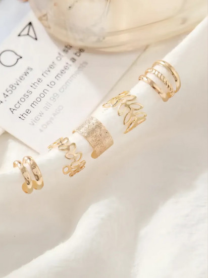 Набор золотистых каффов без прокола