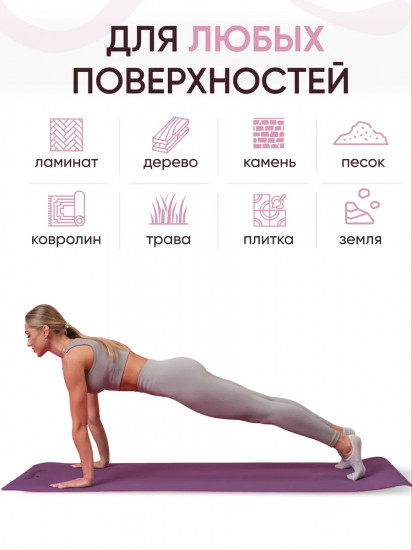 Коврик для йоги и фитнеса