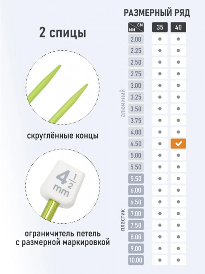 Спицы вязальные прямые