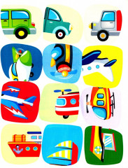Мои первые развивающие наклейки. Половинки. Транспорт - Фото 2