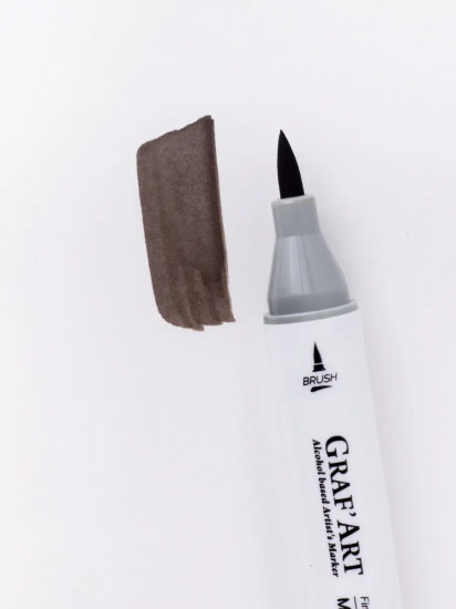 Маркер спиртовой «GrafArt», T408 Черно-коричневый