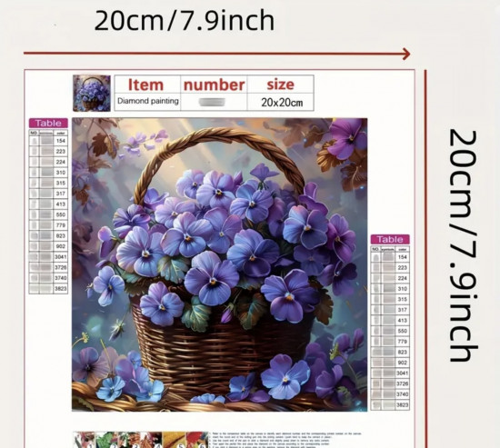 Алмазная мозаика «Фиалки»