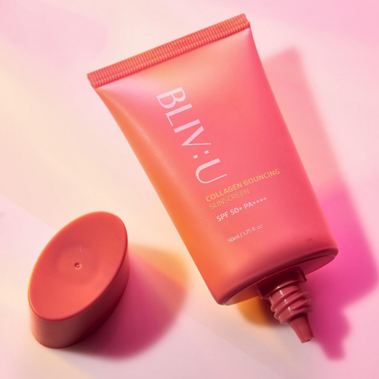Крем для лица с пептидами коллагеновый солнцезащитный «Collagen Bouncing Sunscreen» SPF50+ PA++++