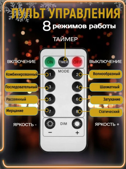 Гирлянда-роса светодиодная