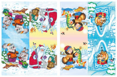 Новогодние флажки. Вырезалки - Фото 1