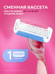 Станок бритвенный женский со сменной кассетой - Фото 6