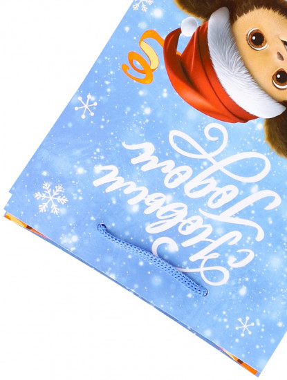 Пакет подарочный «Чебурашка в колпаке»