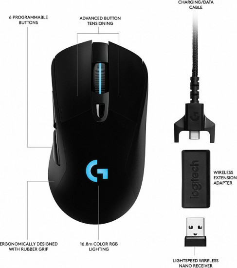 Мышь беспроводная игровая Logitech G703 Lightspeed