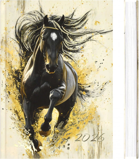 Ежедневник датированный на 2026 год «Вороной конь»