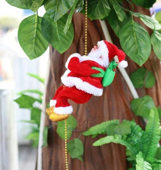 Дед Мороз музыкальный на веревке