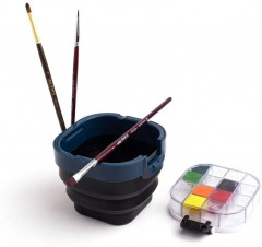 Стакан для рисования складной с палитрой - Фото 2