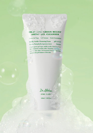 Гель-пенка для умывания с аминокислотами «Green Relief Amino Gel Cleanser»