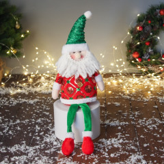 Игрушка мягкая «Дед Мороз в сияющем костюме с длинными ножками» - Фото 1