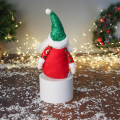 Игрушка мягкая «Дед Мороз в сияющем костюме с длинными ножками» - Фото 2