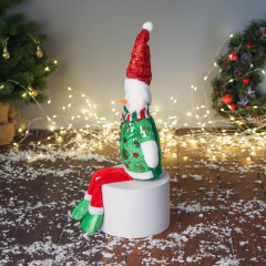 Игрушка мягкая «Снеговик в сияющем костюме с длинными ножками» - Фото 3