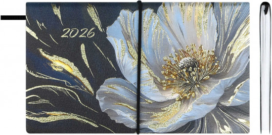 Ежедневник датированный на 2026 год «Белый мак»