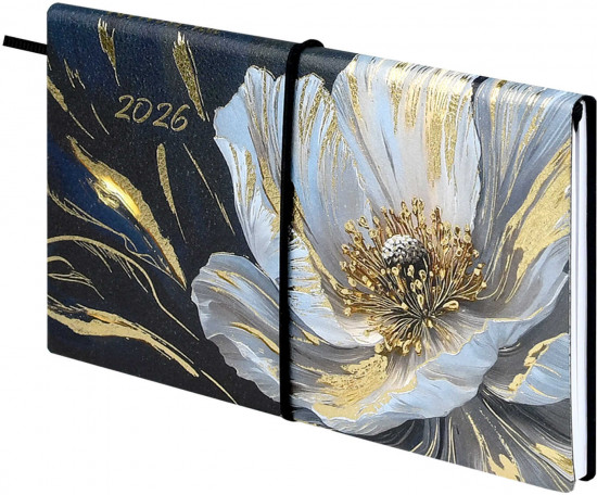 Ежедневник датированный на 2026 год «Белый мак»