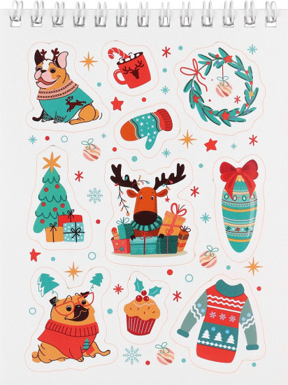 Стикербук «Мои зимние зверята»