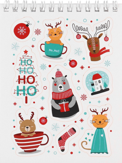 Стикербук «Мои зимние зверята»