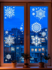 Наклейки для окон «Снежинки ажурные» - Фото 5