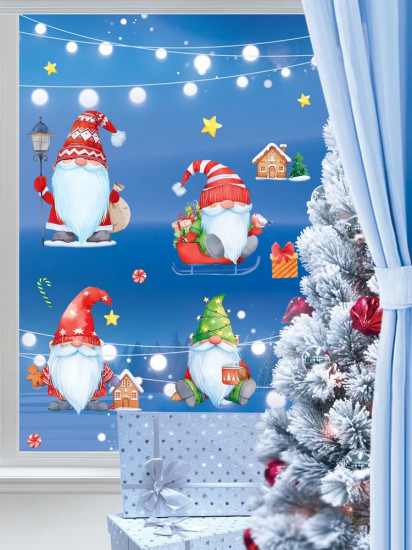 Наклейки для окон «Новогодние волшебники»