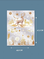 Наклейки для окон «Олени в лесу» - Фото 2