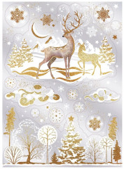 Наклейки для окон «Олени в лесу» - Фото 4