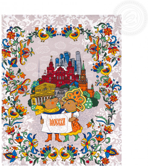 Комплект полотенец «Московские мишки»