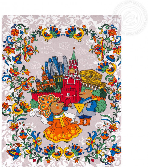 Комплект полотенец «Московские мишки»