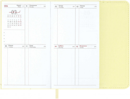 Ежедневник датированный на 2026 год