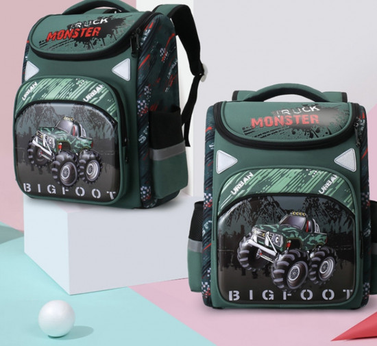 Рюкзак для мальчика каркасный «Монстертрак»