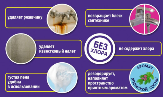 Чистящее средство для ванны и сантехники «Pinky Clean»