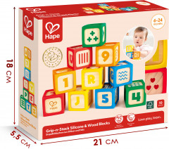 Набор детских кубиков деревянных в силиконовых чехлах - Фото 4