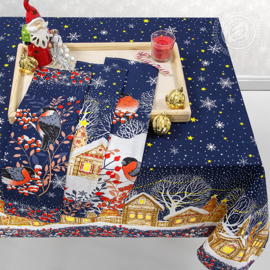 Набор подарочный из скатерти и полотенец «Полночь»