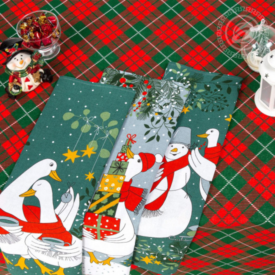 Набор подарочный из скатерти и полотенец «Шотландия»