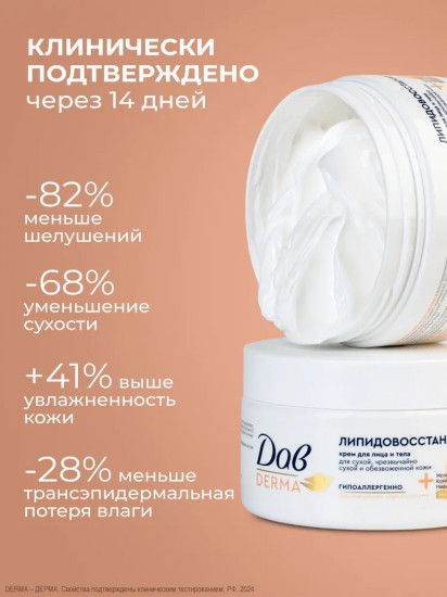 Крем для сухой и обезвоженной кожи лица и тела «Липидовосстанавливающий»