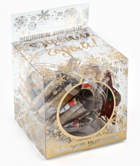 Игрушка елочная со свитками «Новогодний котик»