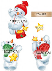 Гирлянда на нитях «Озорные снеговички» - Фото 1