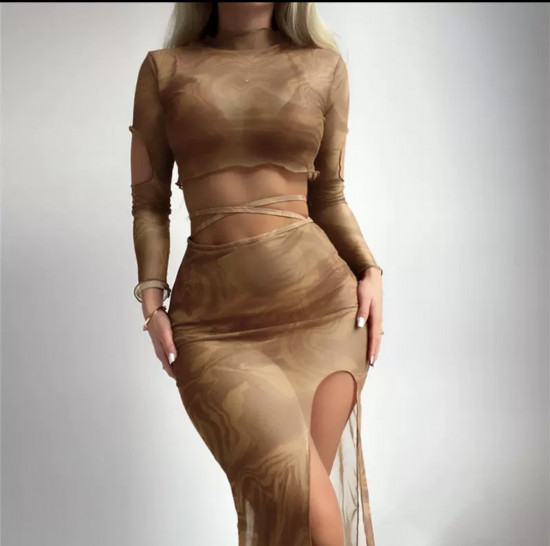 Купальник раздельный с юбкой и топом женский