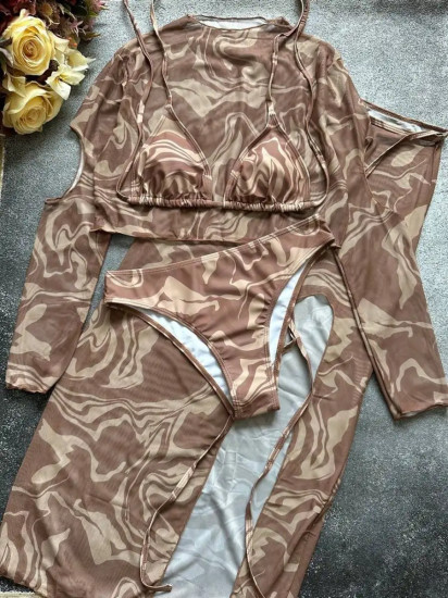 Купальник раздельный с юбкой и топом женский