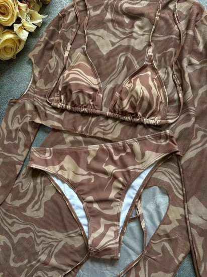 Купальник раздельный с юбкой и топом женский