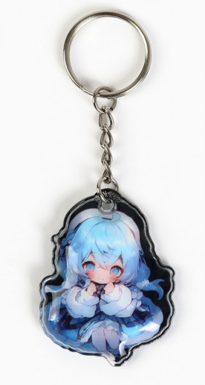 Брелок с фонариком  «Девочка аниме»