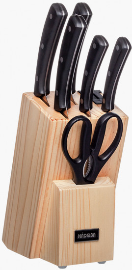 Набор ножей с блоком и ножеточкой